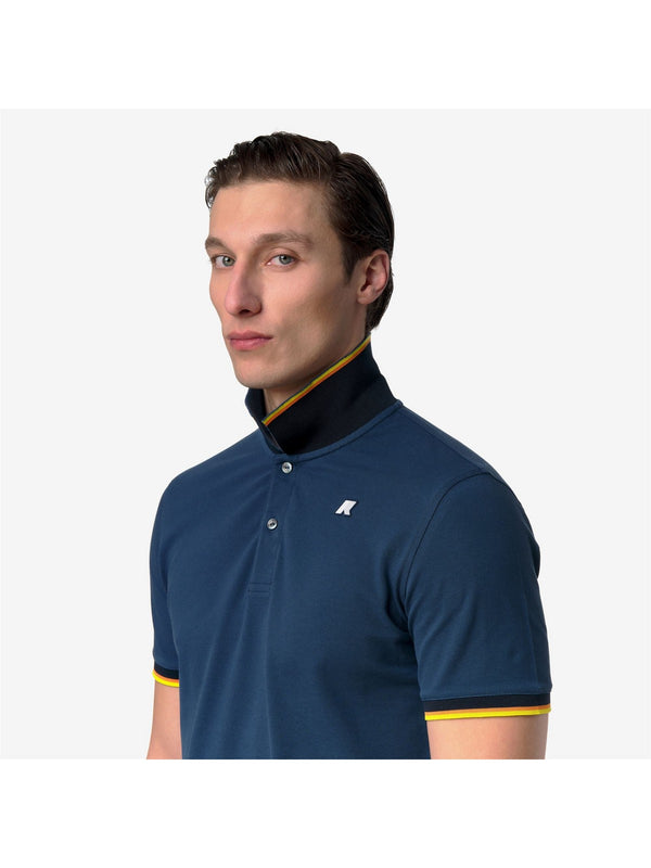 K-Way Polo Uomo Vincent Piqué Slim Blu Insignia K1125BW-B67