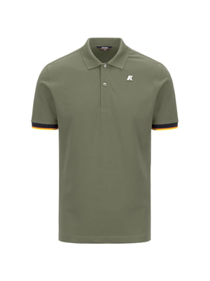K-way Polo Uomo Vincent Pique Slim Green Lichen K1125BW-V15