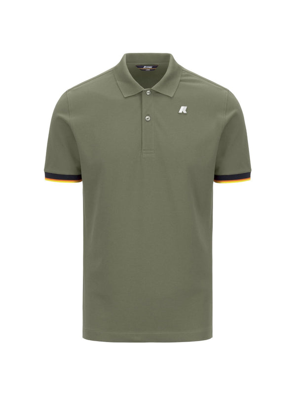 K-way Polo Uomo Vincent Pique Slim Green Lichen K1125BW-V15