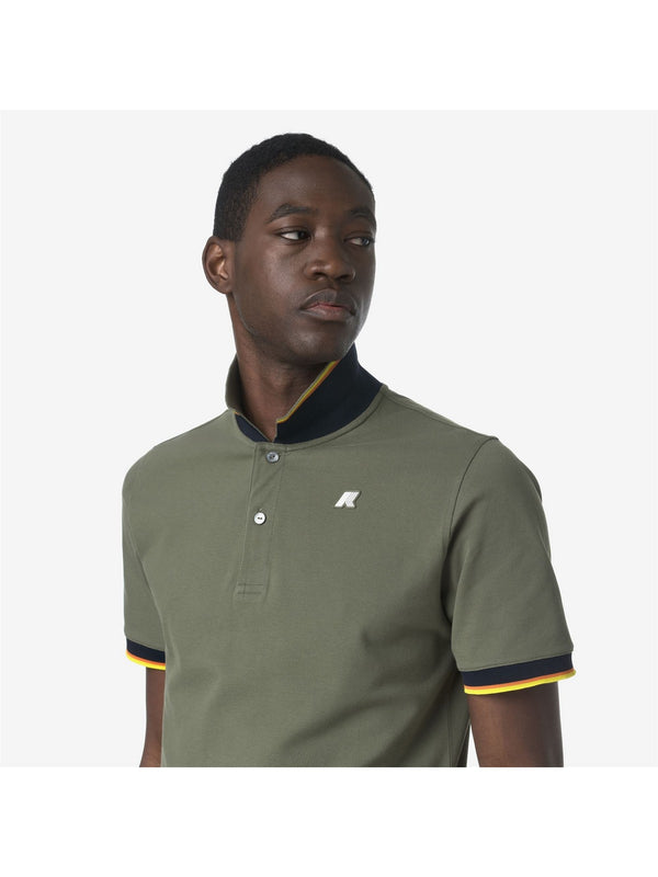 K-way Polo Uomo Vincent Pique Slim Green Lichen K1125BW-V15