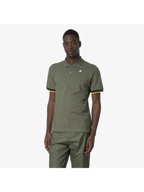 K-way Polo Uomo Vincent Pique Slim Green Lichen K1125BW-V15