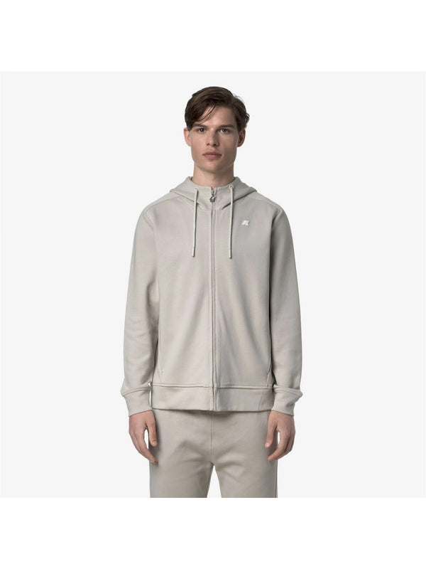 K-Way Felpa Uomo Anton Interlock Beige Chiaro K31367W-634