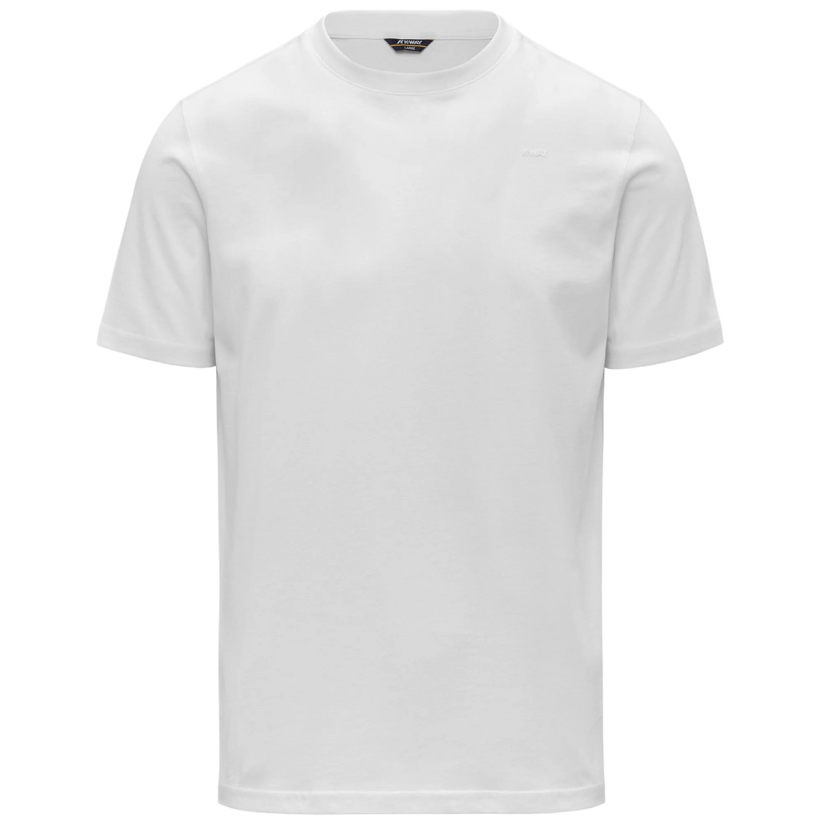 K-Way T-Shirt Uomo Odom Jersey Micro Lettering Bianca K81489W-1