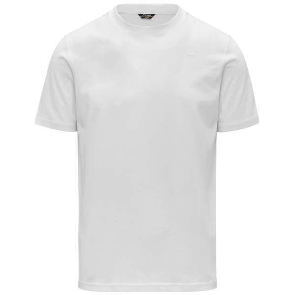 K-Way T-Shirt Uomo Odom Jersey Micro Lettering Bianca K81489W-1