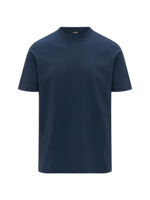 K-Way T-Shirt Uomo Odom Jersey Micro Lettering Slim Blu Insignia K81489W-B67