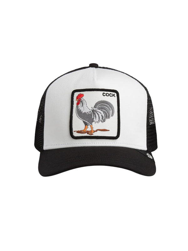 Goorin Bros Cappello Trucker Gallo Bianco e Nero Animal Farm Unisex 101-2458-DUS02