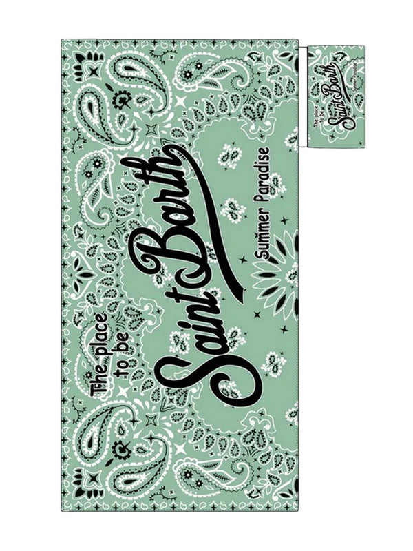 MC2 Saint Barth Telo Mare Aidan Unisex Verde Acqua Stampa Bandana AID0001 01089H