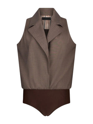 Liu Jo Gilet Body Donna Marrone Mélange CA6127 T577A P9578