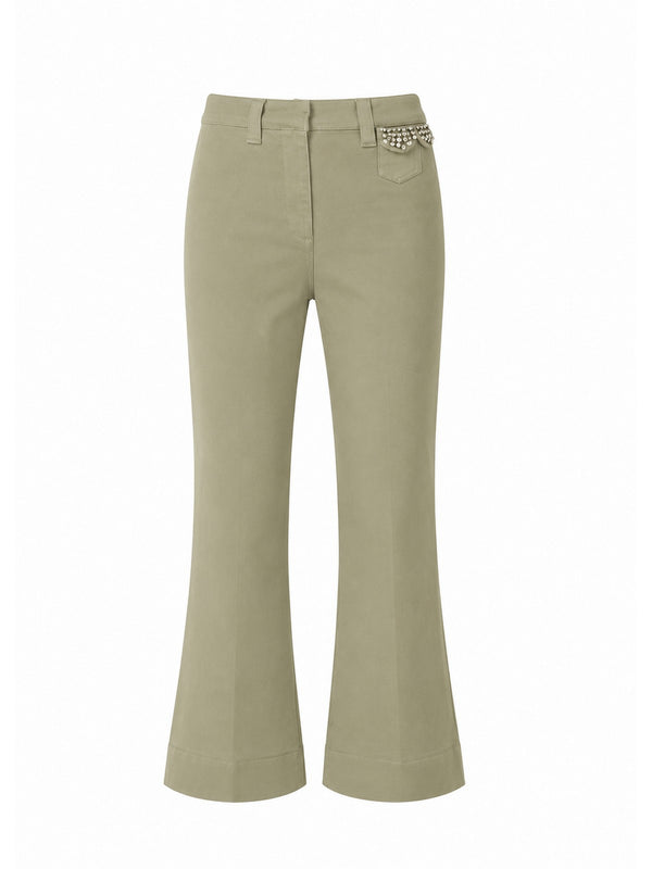 Liu Jo Pantalone Donna Ricamato Verde Salvia CA6232 T1819 P9639