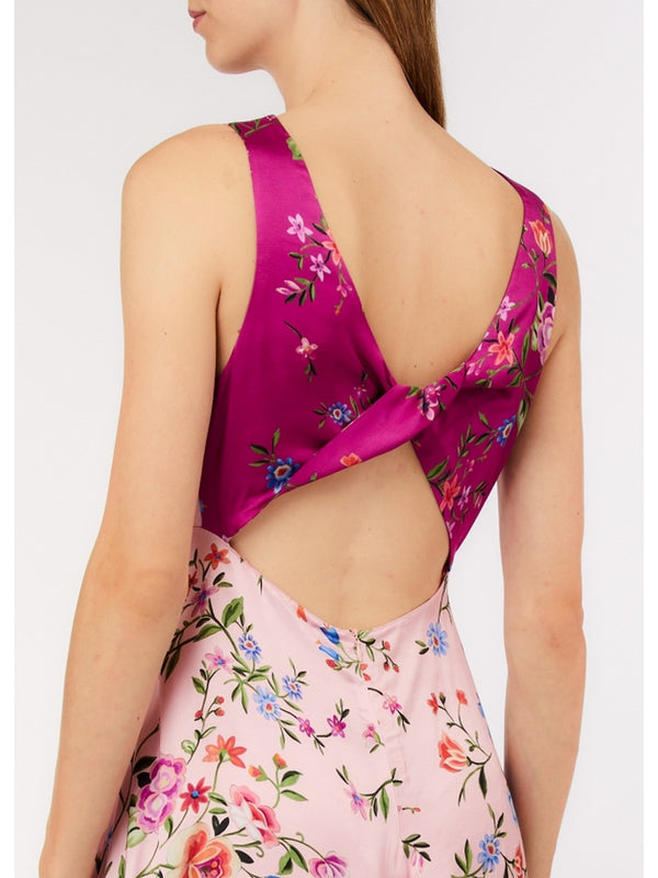 Liu Jo Abito Lungo Donna Floreale Rosa CA6297 TS562 P9668
