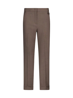 Liu Jo Pantalone Donna Dritto con Risvolto Tortora Mélange CA6367 T577A P9578