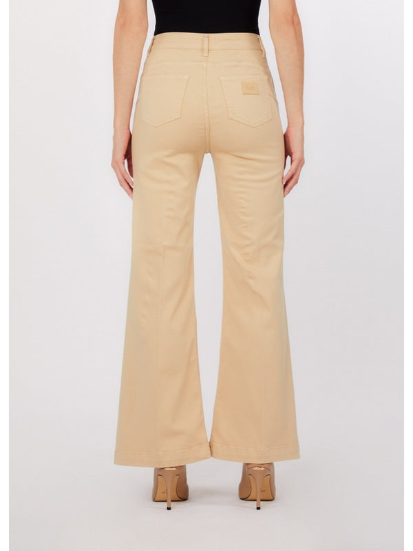 Liu Jo Pantalone Flare Donna Cream Beige Bottom Up WA6403 T367A-41208