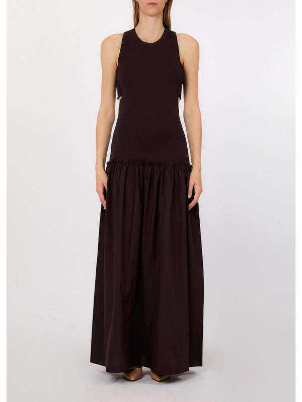 Liu Jo Abito Lungo Donna Marrone Sacher con Cut-Out WA6466 MS55N-91109