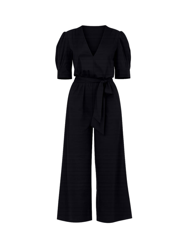 Liu Jo Tuta Donna Nera con Scollo a V e Cintura VA6213 TS330-22222