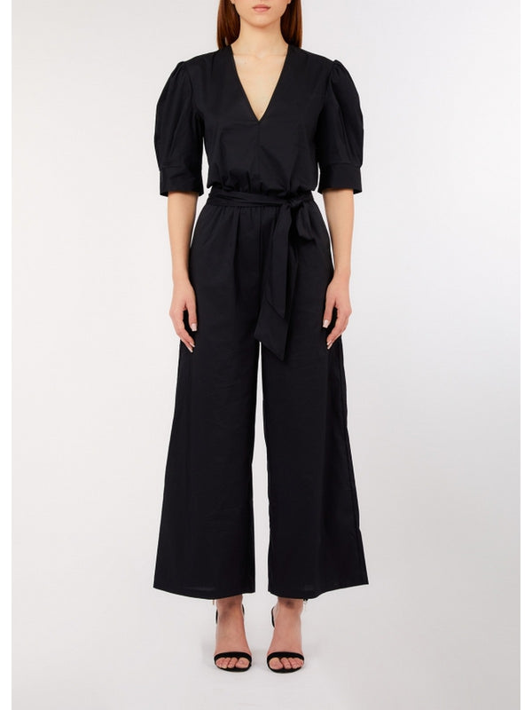 Liu Jo Tuta Donna Nera con Scollo a V e Cintura VA6213 TS330-22222