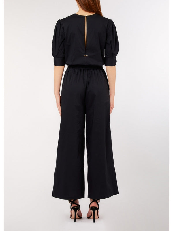 Liu Jo Tuta Donna Nera con Scollo a V e Cintura VA6213 TS330-22222