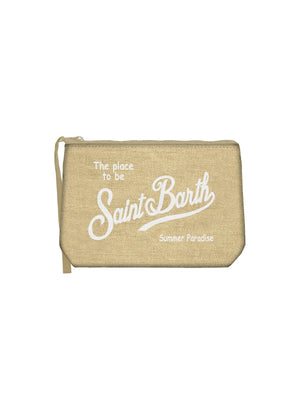 Mc2 Saint Barth Pochette Aline Linen Linen 92 Light Yellow - Ali0004