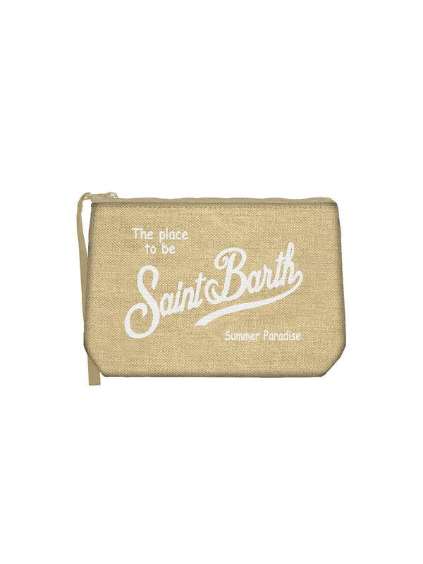 Mc2 Saint Barth Pochette Aline Linen Linen 92 Light Yellow - Ali0004