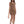 Carica l'immagine nel Visualizzatore galleria, Forever Unique Abito Cerimonia Donna Revere Cappuccino con Strass e Drappeggio SS262MP
