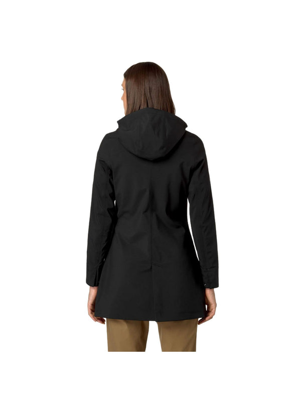 K-Way Giubbotto Donna Mathy Bonded Nero/Blu Depth K2148BW-A3C Impermeabile 3/4