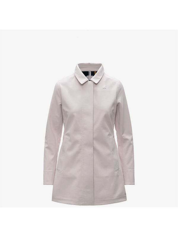 K-Way Giubbotto Donna Mathy Bonded Beige Cashmere/Blu K2148BW-B2A Impermeabile