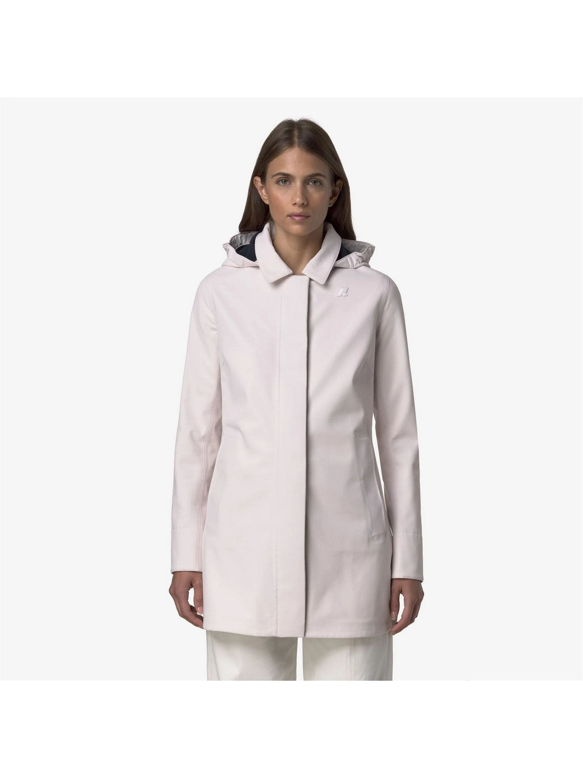 K-Way Giubbotto Donna Mathy Bonded Beige Cashmere/Blu K2148BW-B2A Impermeabile