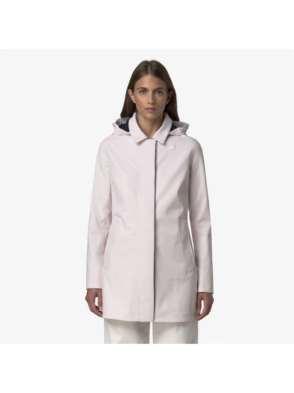 K-Way Giubbotto Donna Mathy Bonded Beige Cashmere/Blu K2148BW-B2A Impermeabile
