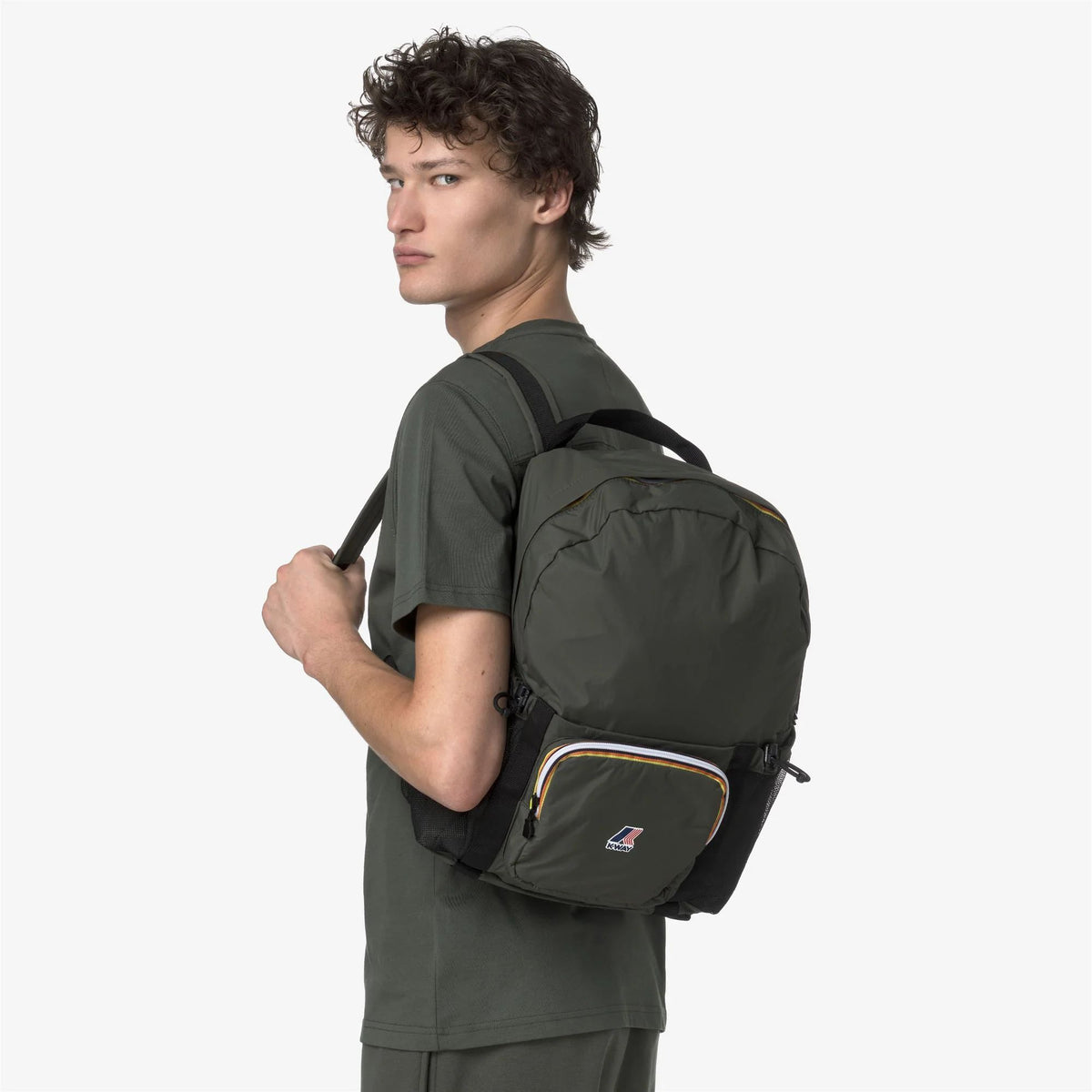 K-Way | Zaino Le Vrai 4.0 Michel Unisex in Nylon Ripstop Impermeabile | Verde Green Blackish | K5135PW-WMR