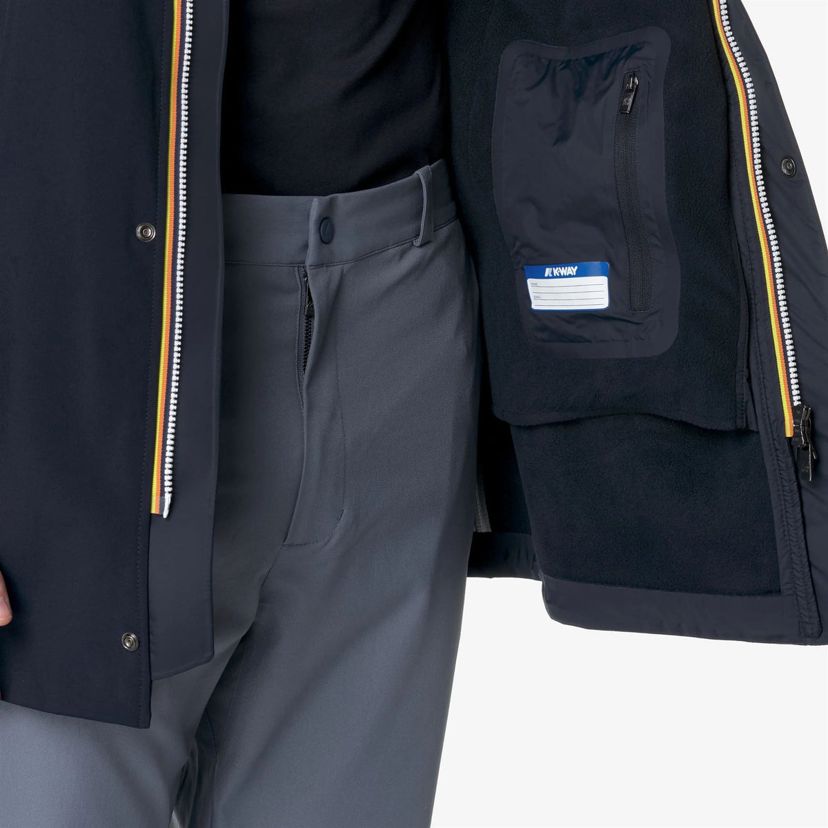 K-Way Giubbotto Uomo Marlyn Bonded Impermeabile Blu Depth K7126UW-A2B