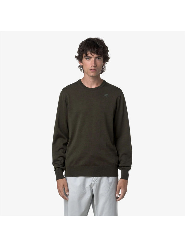 K-Way Maglia Uomo Sebastien Merino Verde Green Blackish K2142EW-WMR
