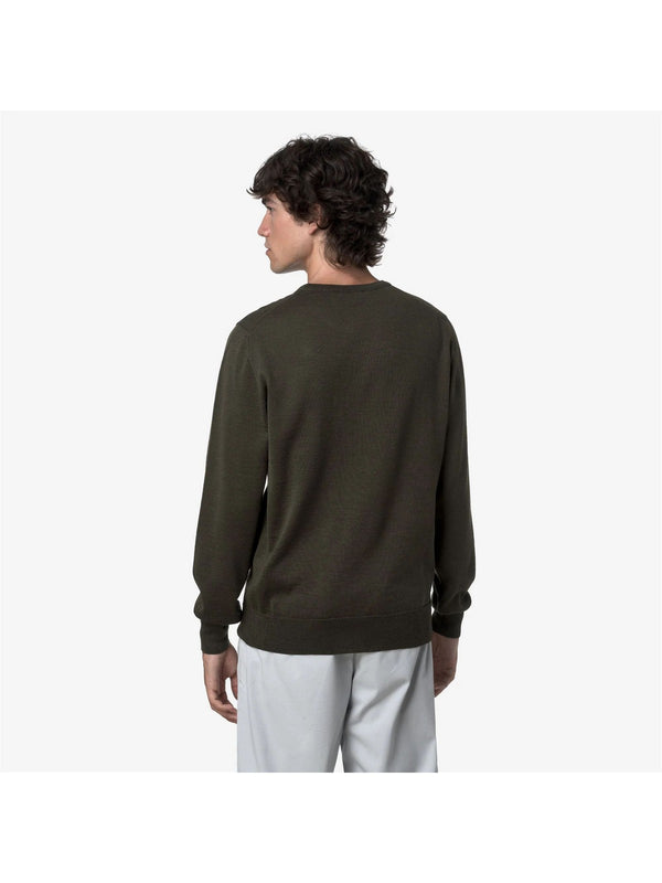 K-Way Maglia Uomo Sebastien Merino Verde Green Blackish K2142EW-WMR