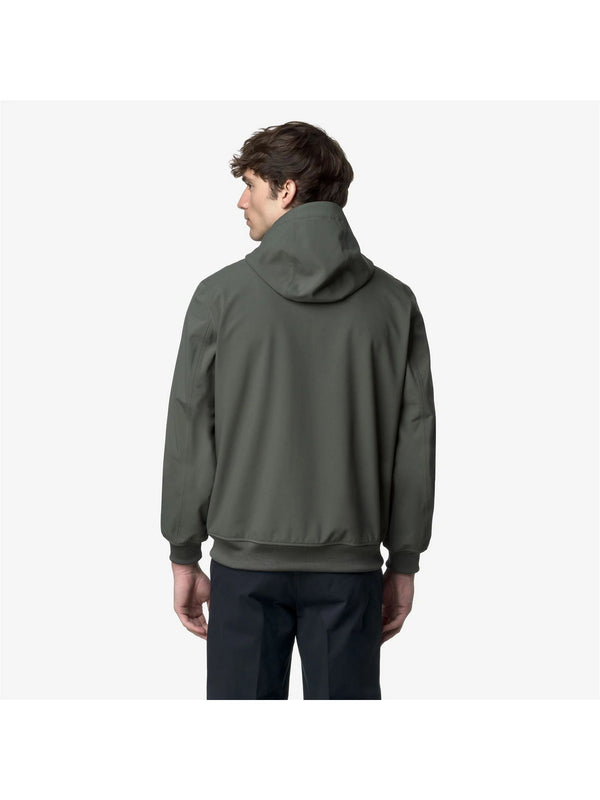 K-Way Giubbotto Uomo Joachim Bonded Verde Green Blackish/Blue Depth K3135KW-AF0