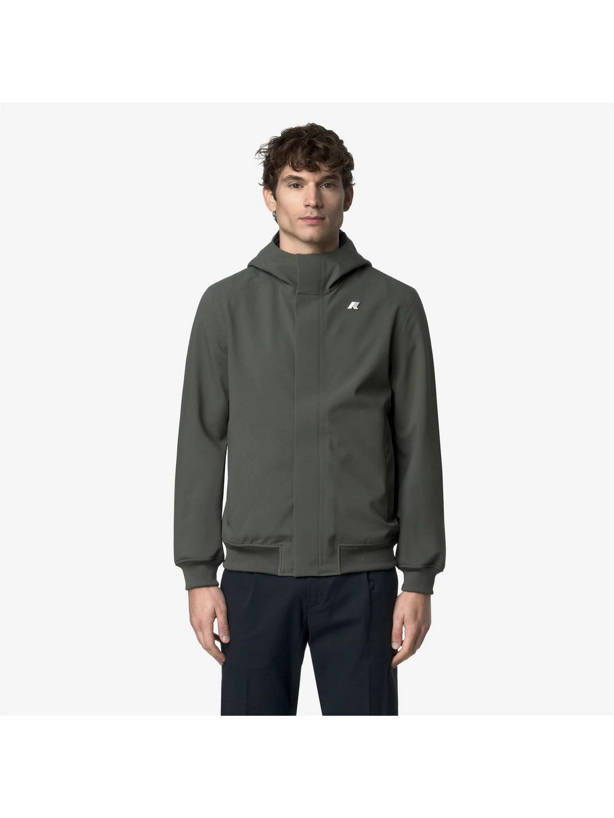 K-Way Giubbotto Uomo Joachim Bonded Verde Green Blackish/Blue Depth K3135KW-AF0