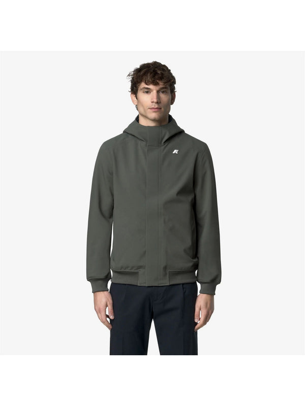 K-Way Giubbotto Uomo Joachim Bonded Verde Green Blackish/Blue Depth K3135KW-AF0
