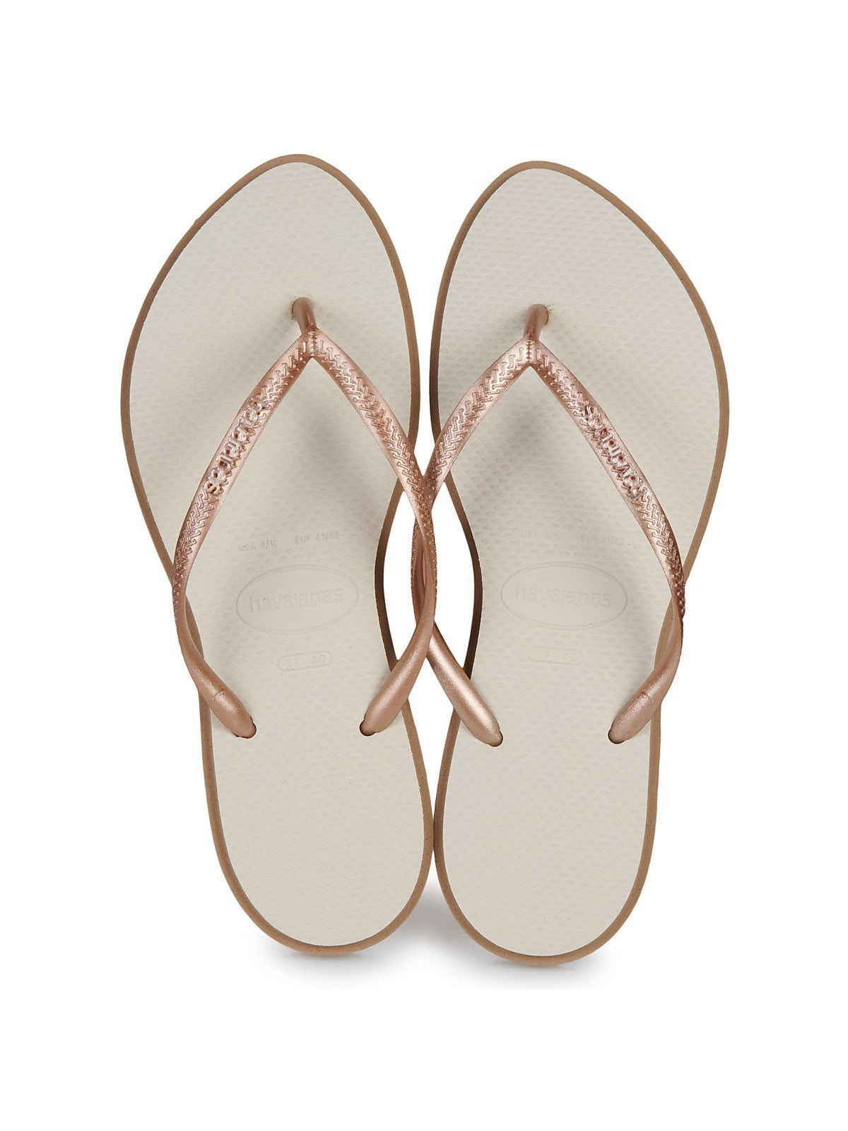 Havaianas Slim Point Donna Rose Gold Beige Infradito Eleganti