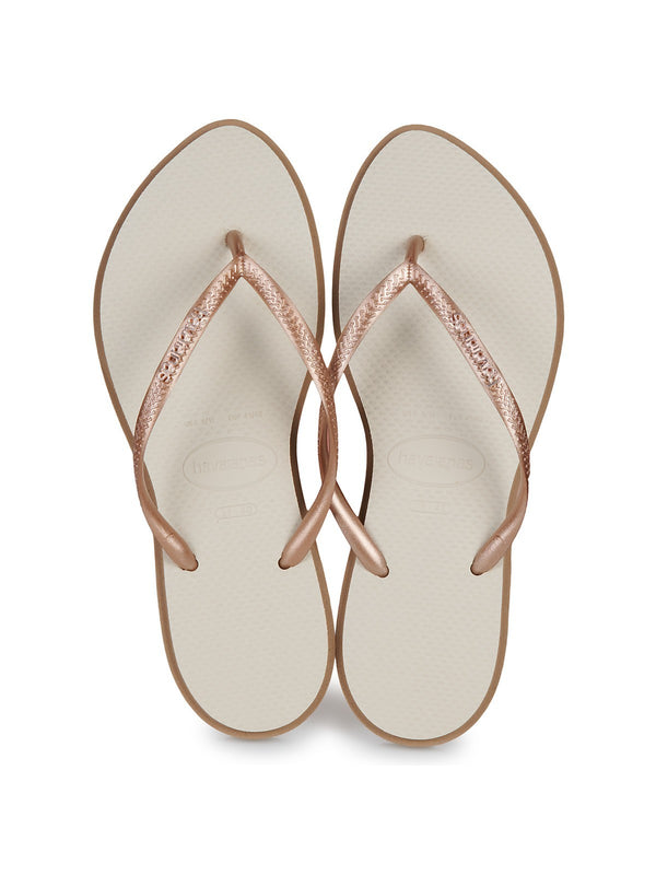 Havaianas Slim Point Donna Rose Gold Beige Infradito Eleganti