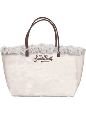 Mc2 Saint Barth Shoulder Bag City Bag Fringe Canvas 1018 Emb - Cbf0001