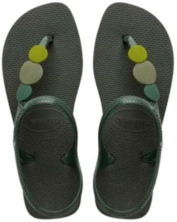 Havaianas Flash Urban Plus Sandali Donna Verde Oliva con Pietre Colorate 4144382-4896