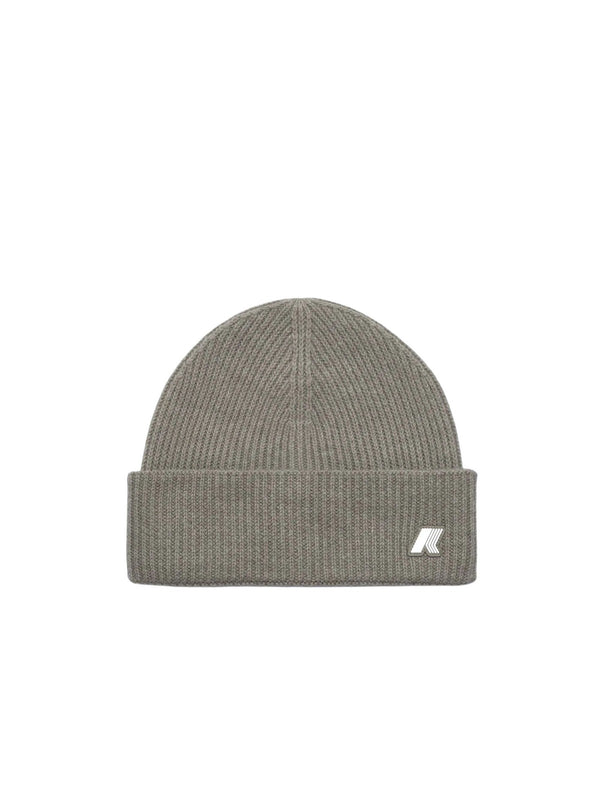 K-Way Cappello Unisex Brice Cardigan Stitch Wool Beige Khaki K2132HW-677