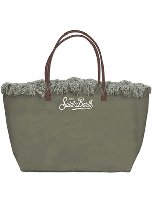 Mc2 Saint Barth Shoulder Bag City Bag Fringe Canvas 52 Emb - Cbf0001