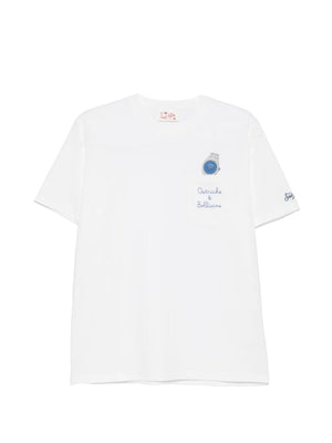 MC2 Saint Barth T-shirt AUSTIN OSTRICHE BOLLICINE 01N EMB AUS0001-04294L