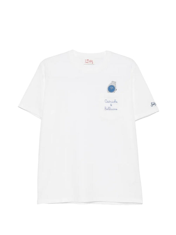 MC2 Saint Barth T-shirt AUSTIN OSTRICHE BOLLICINE 01N EMB AUS0001-04294L