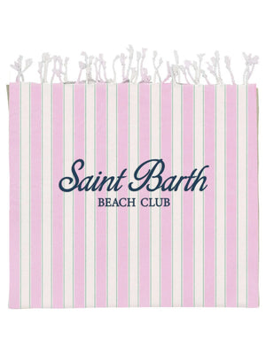 MC2 Saint Barth Telo Mare Foutas Light Rosa Bianco SB Beach Stripes FOUL002-02598L