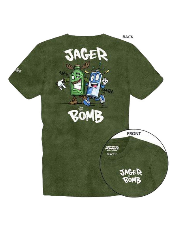 MC2 Saint Barth T-shirt Uomo Jack Jager Bomb Verde Militare JACK001-00491L