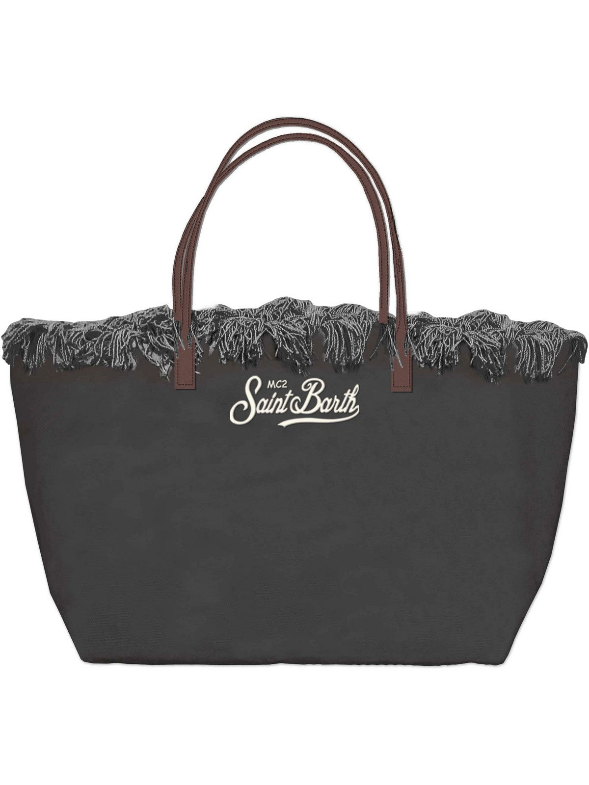 Mc2 Saint Barth Shoulder Bag City Bag Fringe Canvas 00 Emb - Cbf0001