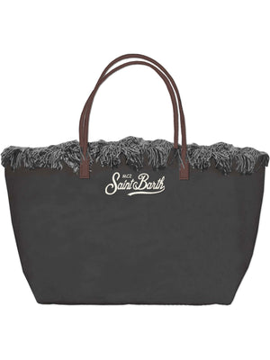 Mc2 Saint Barth Shoulder Bag City Bag Fringe Canvas 00 Emb - Cbf0001