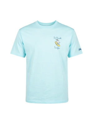 MC2 Saint Barth T-shirt Uomo Portofino Snoopy Waves Celeste POT0001-07967L