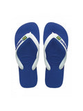 Havaianas Infradito Uomo Brasil Logo Blu Bianco con Bandiera Brasiliana