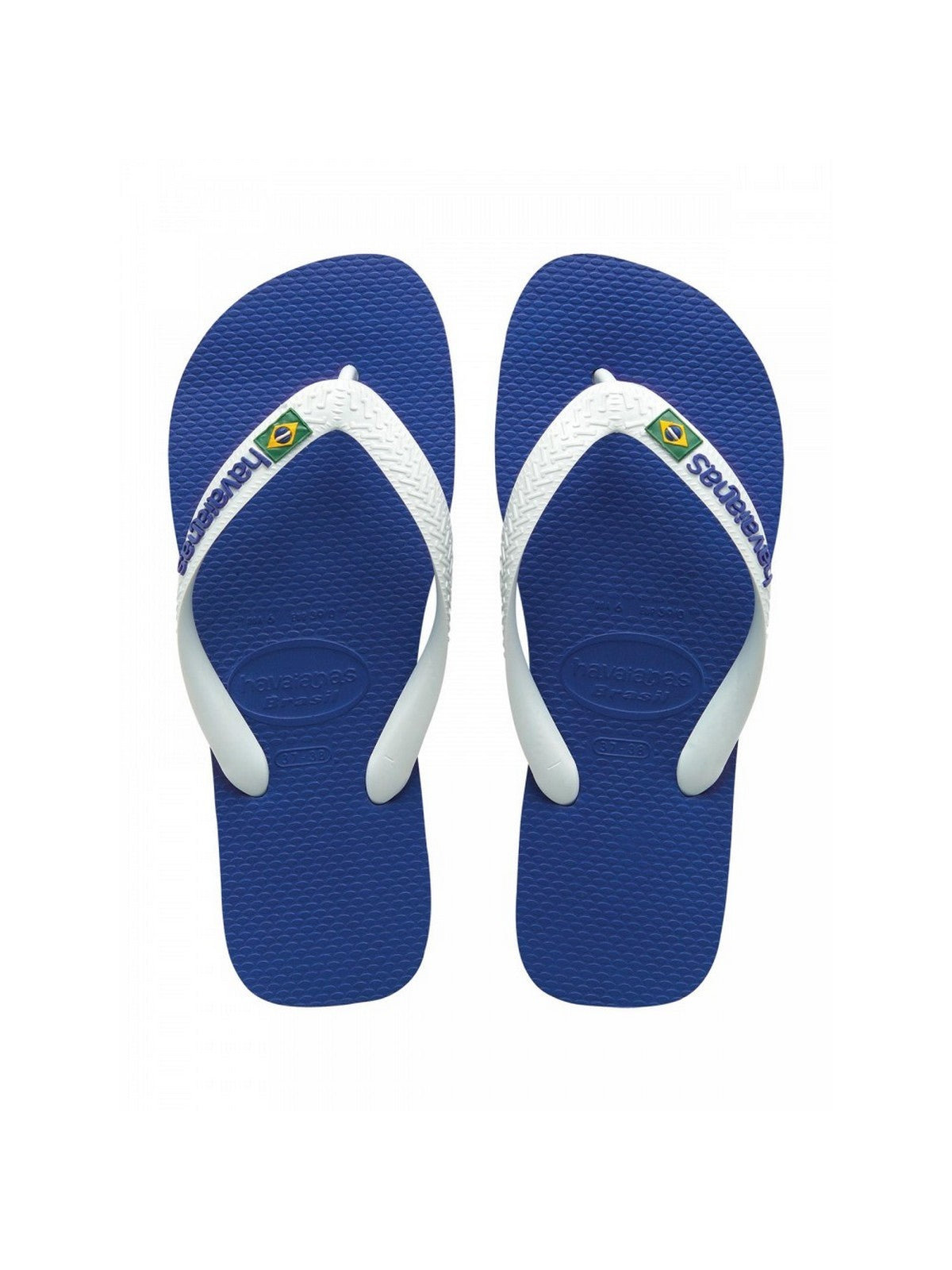 Havaianas Infradito Uomo Brasil Logo Blu Bianco con Bandiera Brasiliana