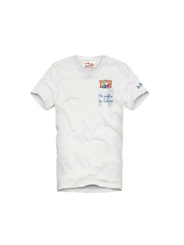 Mc2 Saint Barth T-shirt Uomo Bianca Estathe Pea 01N